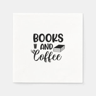 Servilleta De Papel Leyendo Libros de Arte y Café