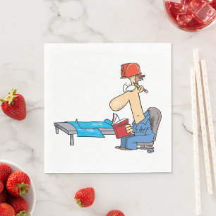 Servilleta De Papel Leyendo un manual