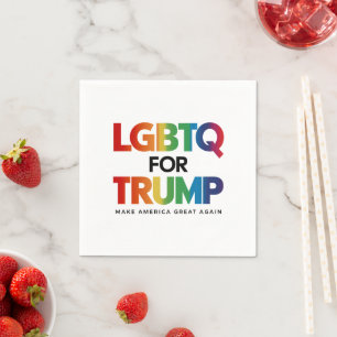 SERVILLETA DE PAPEL LGBTQ POR TRUMP GAY LESBIANA POR TRUMP 2024