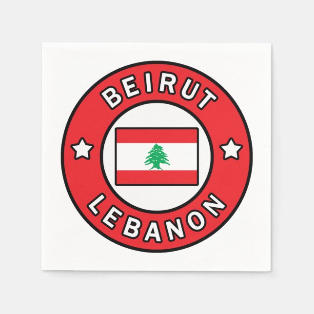 Servilleta De Papel Líbano en Beirut (Anverso)