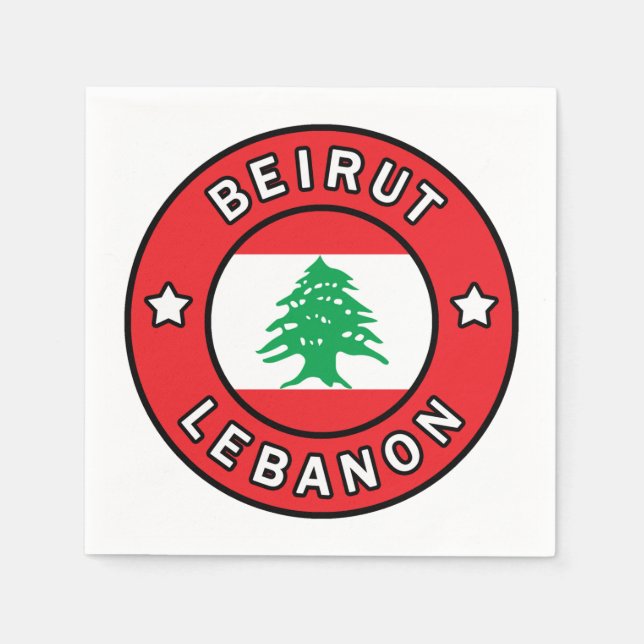 Servilleta De Papel Líbano en Beirut (Anverso)