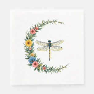 Servilleta De Papel Libélula Boho Luna Creciente Signo de Paz Hippie D