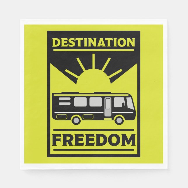 Servilleta De Papel Libertad de RV de autohome Camping (Anverso)