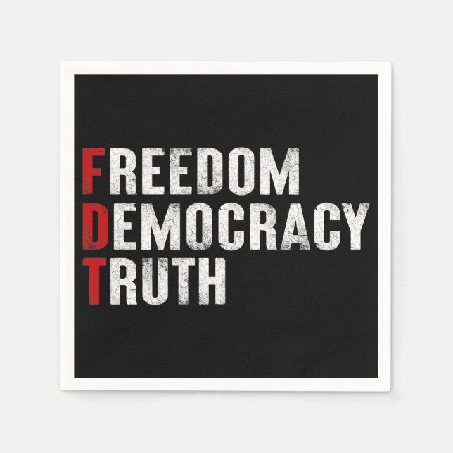 Servilleta De Papel Libertad Democracia Verdad (Anverso)