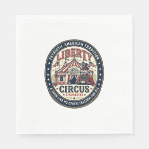 Servilleta De Papel Liberty Circus Patriótico Patriótico Circo Domador