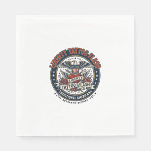 Servilleta De Papel Liberty Tattoo Flash Patriótico Tatuaje Patriótico