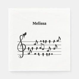 Servilleta De Papel Libre como un pájaro, pájaros cantantes actuando c