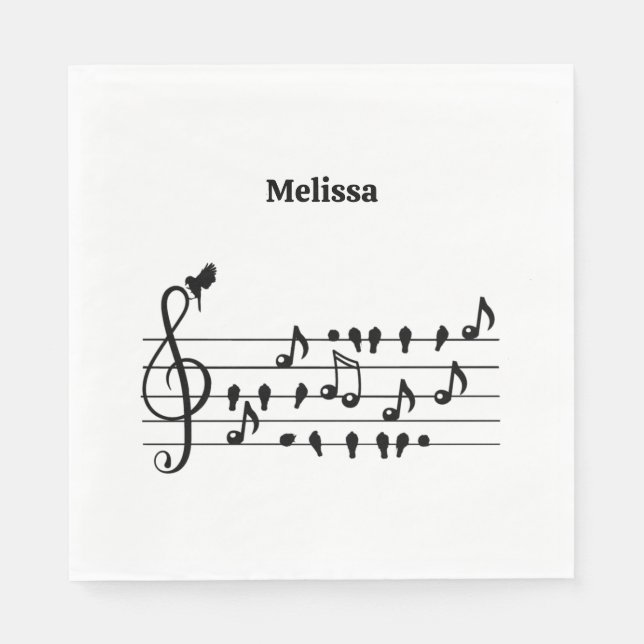 Servilleta De Papel Libre como un pájaro, pájaros cantantes actuando c (Anverso)