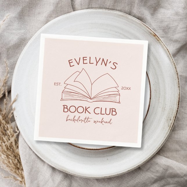 Servilleta De Papel Libro Club Bachelorette Bookish Hand Drake (Book Club Bachelorette Bookish Hand Drawn Napkins)