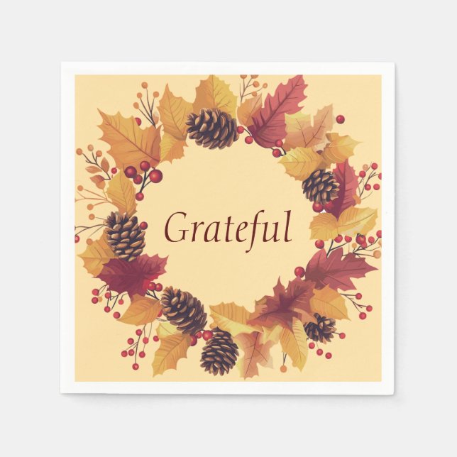 Servilleta De Papel Libro de Acción de Gracias (Anverso)