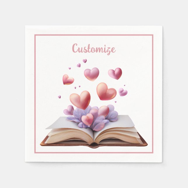 Servilleta De Papel Libro De Corazones   (Anverso)