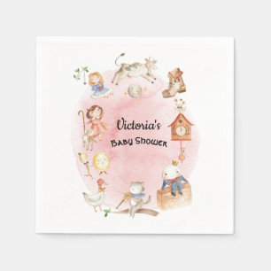 Servilleta De Papel Libro de historia Nursery Rhyme baby ducha servill