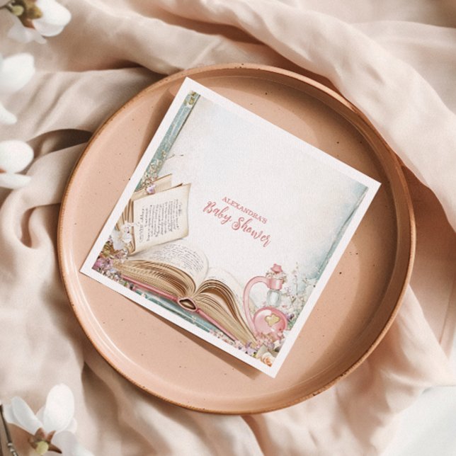Servilleta De Papel Libro de historias Nuevo capítulo Baby Shower (Subido por el creador)