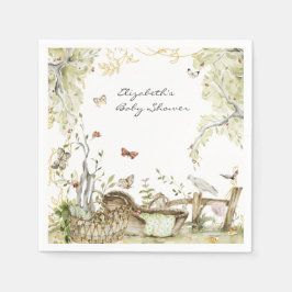 Servilleta De Papel Libro de historias | Woodland Forest Baby Shower