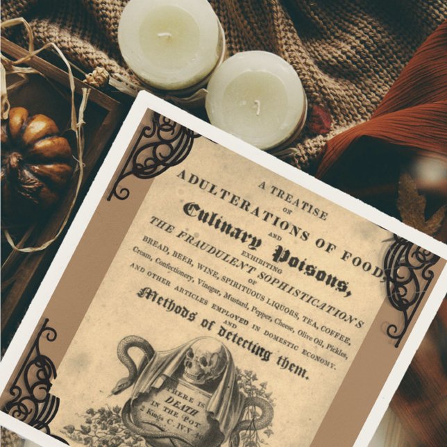 Servilleta De Papel Libro de venenos culinarios de 1820 cráneo antiguo (Subido por el creador)