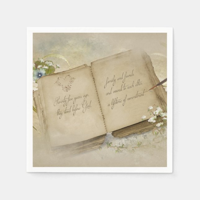 Servilleta De Papel Libro del 75° Aniversario (Anverso)