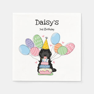 Servilleta De Papel Libro negro de cumpleaños de Cockapoo Cavapoo