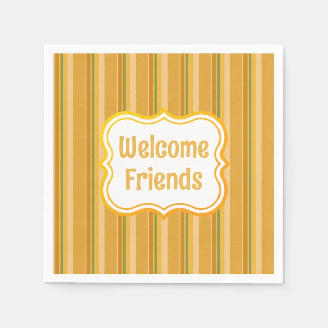 Servilleta De Papel Libro Verde de los amigos de bienvenida Naranja am (Anverso)