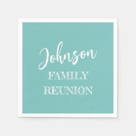 Servilleta De Papel Libro Verde sobre la Reunión Familiar Personalizad