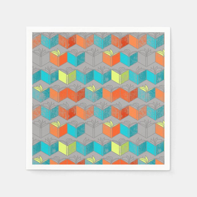 Servilleta De Papel Libros abiertos (Anverso)