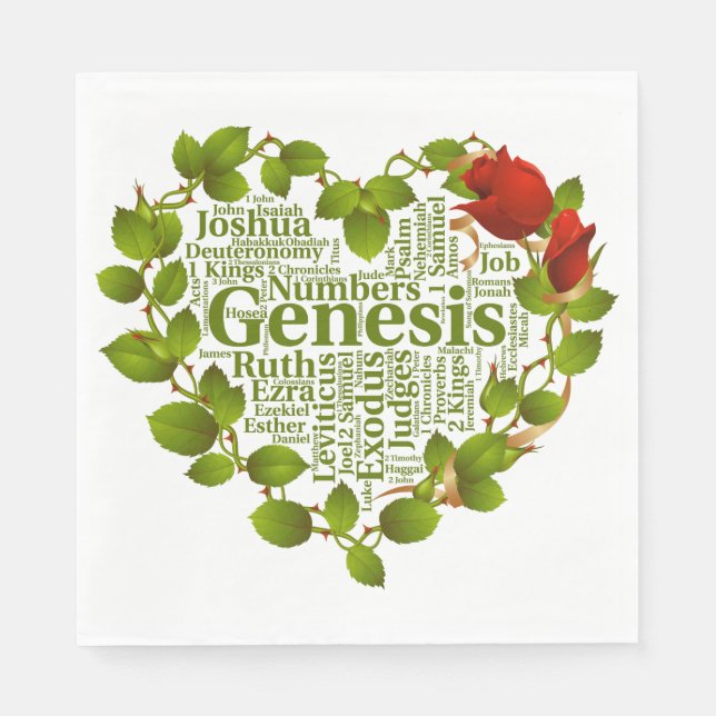 Servilleta De Papel Libros de la Biblia (Anverso)