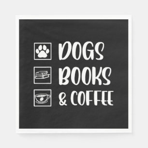 Servilleta De Papel Libros de Perros Café Perro Divertido