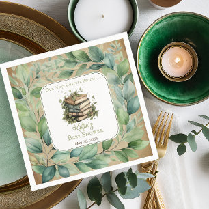 Servilleta De Papel Libros Nuestro Próximo Capítulo Comienza Baby Show