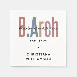 Servilleta De Papel Licenciado en Arquitectura por el personalizado BA