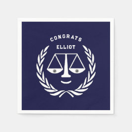 Servilleta De Papel Licenciatura en Derecho Marina Azul