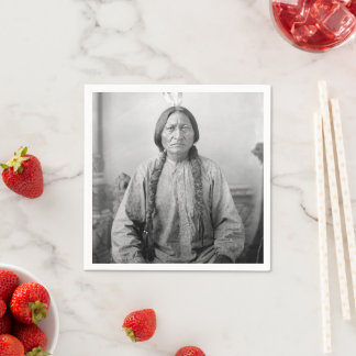 Servilleta De Papel Líder lakota sacudiendo a indígenas norteamericano