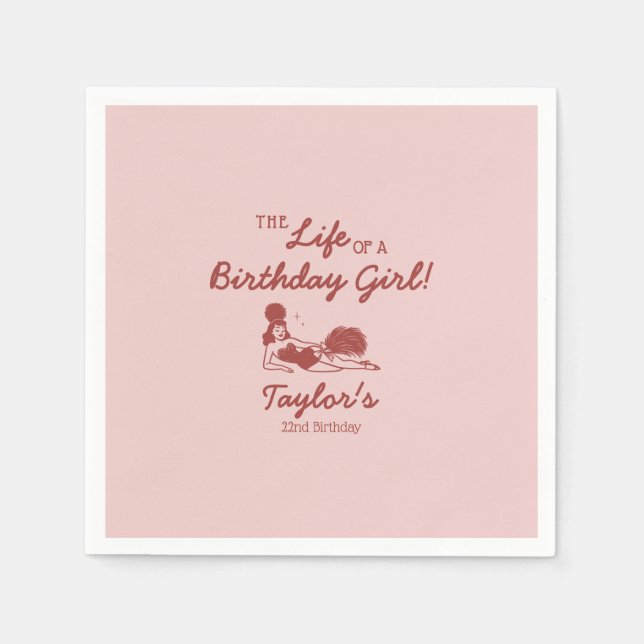 Servilleta De Papel Life of a Birthday Girl Party (Anverso)