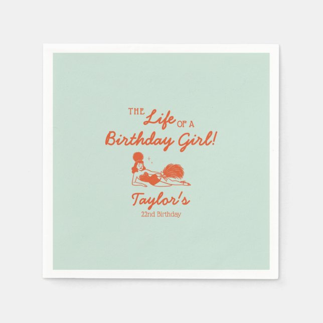 Servilleta De Papel Life of a Birthday Girl Party (Anverso)