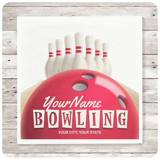 Servilleta De Papel Liga Retro de Bolas Personalizadas Lanes Lanes (Subido por el creador)