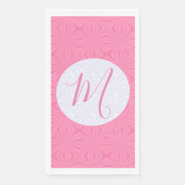 Servilleta De Papel Light Pink Squiggly Squares Personalized Party