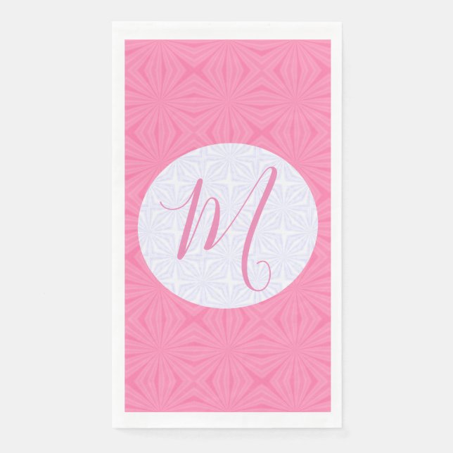 Servilleta De Papel Light Pink Squiggly Squares Personalized Party (Anverso)