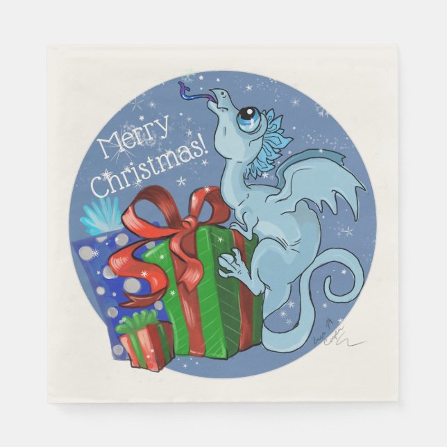 Servilleta De Papel lil' Dragon Snowflake (Anverso)