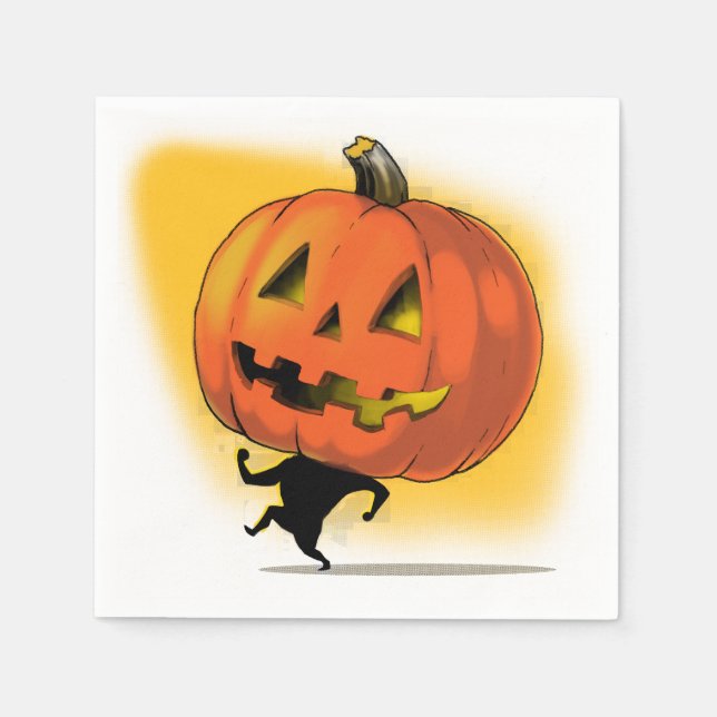 Servilleta De Papel Lil' Pumpkin Head (Anverso)