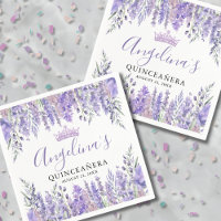 Lila Floral Púrpura Quinceañera