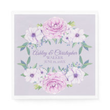 Lila Lavanda Floral Personalizado Boda