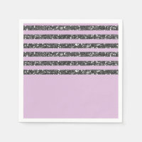 Lila Lavanda Purpura Plata Brillo Rayas Fiesta