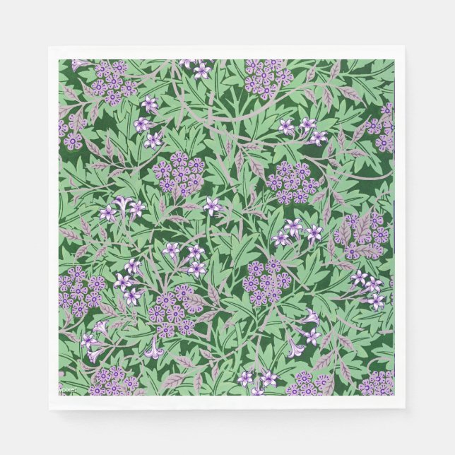 Servilleta De Papel Lilac and green floral pattern (Anverso)