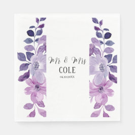 Servilleta De Papel Lilac Boda Floral