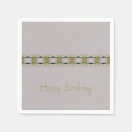 Servilleta De Papel Lilac Con Verde Y Taupe