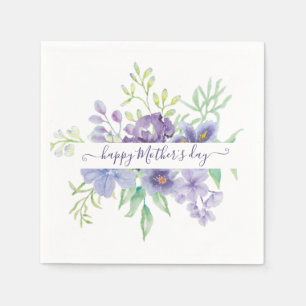 Servilleta De Papel Lilac flor personalizada acuarela
