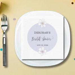 Servilleta De Papel Lilac Floral Bridal Ducha Papel Napkin