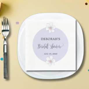 Servilleta De Papel Lilac Floral Bridal Ducha Papel Napkin