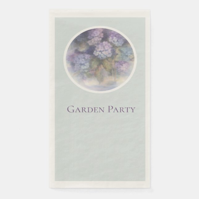 Servilleta De Papel Lilac Hydrangea Garden Party Guest Towels (Anverso)