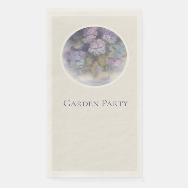 Servilleta De Papel Lilac Hydrangea Garden Party Guest Towels (Anverso)