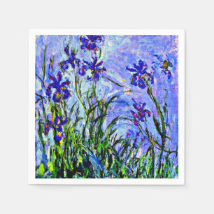 Servilleta De Papel Lilac Irises por Claude Monet