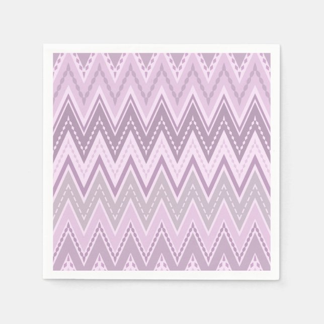 Servilleta De Papel Lilac, rosa, zigzag (Anverso)